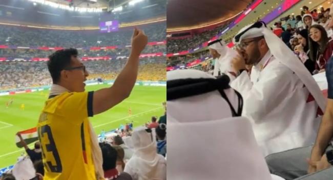 World Cup fans argue, then make up